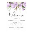 Rustique violet blanc Mariage Floral Affiche de bi
