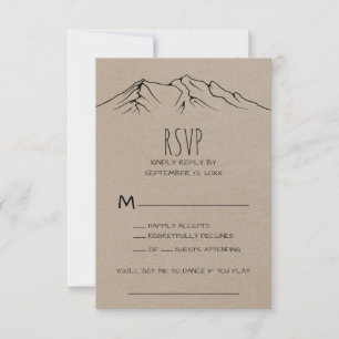 Rustique Woodsy Mountain Demande de Chanson Carte 