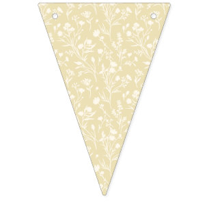 Rustling Blooms Neutral - Golden Wheat Bunting Flags