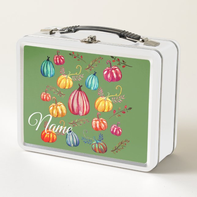 Rustoc Pupmkins Art Custom Name Lunchbox (Front)