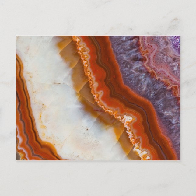 Rusty Amethyst Agate Postcard (Front)