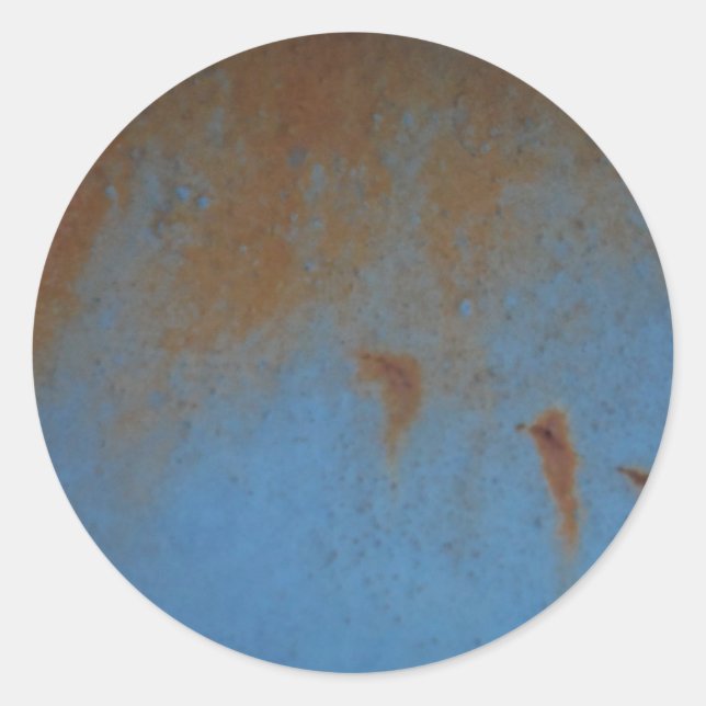 Rusty Blue background Classic Round Sticker (Front)