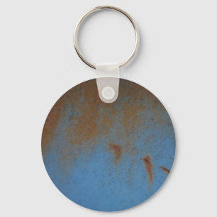 Rusty Blue background Keychain