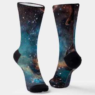 Rusty Blue Cloud Nebula Socks