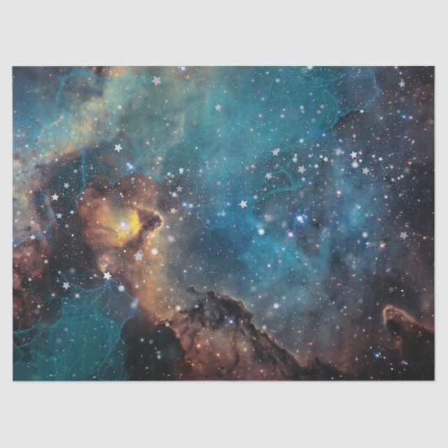 Rusty Blue Cloud Nebula Tissue Paper (Front)