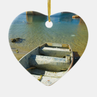 Rusty Boat Ceramic Ornament