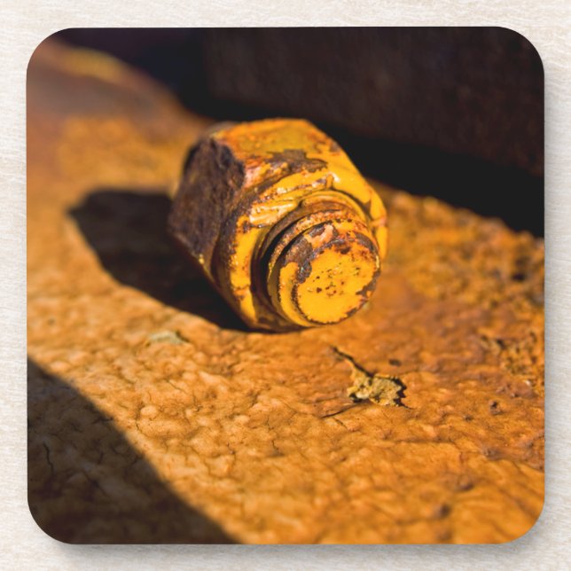 Rusty Bolt & Nut Coaster (Front)