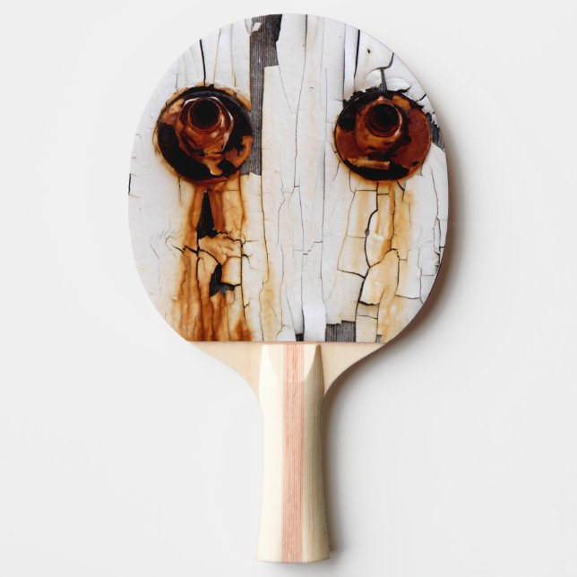 Rusty Bolts Nuts & Peeling Paint Ping Pong Paddle (Front)