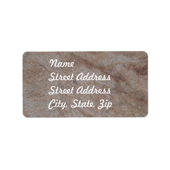 Rusty Brown Marble Address Sticker (Front)