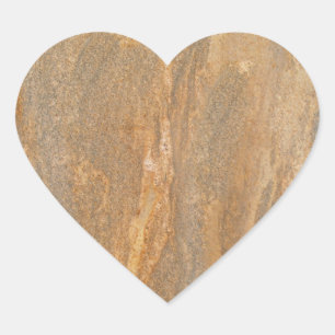 Rusty Brown Marble Heart Sticker