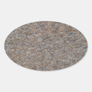 Rusty Brown Marble Oval Sticker