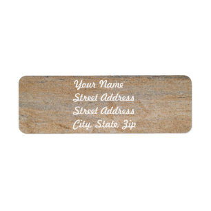 Rusty Brown Marble Return Address Sticker