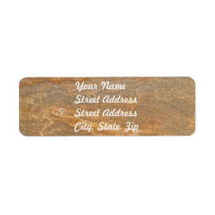 Rusty Brown Marble Return Address Sticker