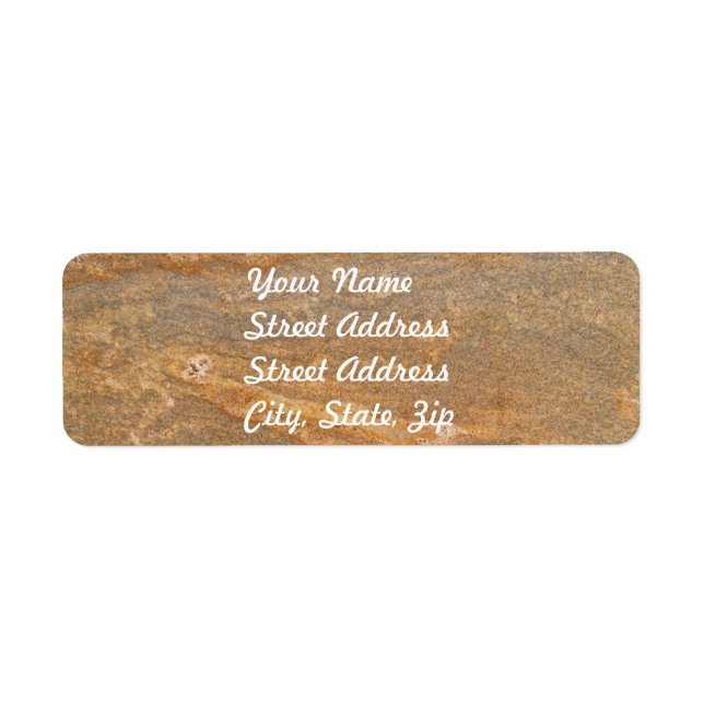 Rusty Brown Marble Return Address Sticker (Front)