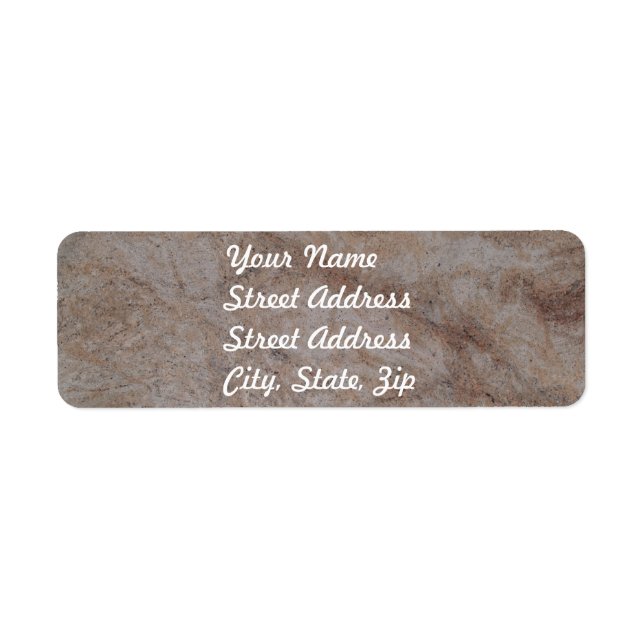 Rusty Brown Marble Return Address Sticker (Front)