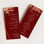 Rusty Burgundy Brown Floral Flower Wedding Program<br><div class="desc">This is a Rusty Burgundy Brown Floral Flower Wedding Program!</div>