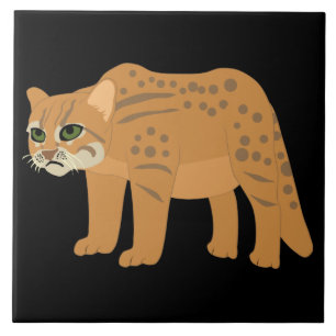 rusty cat ceramic tile