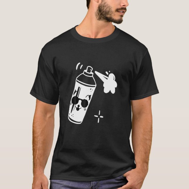 Rusty Cat Spray Paint T-Shirt (Front)