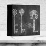 Rusty Chalkboard Victorian steampunk skeleton keys Binder<br><div class="desc">Rusty Chalkboard Victorian steampunk skeleton keys 
accessories for steampunk fashion. Black and white  Chalkboard art makes it perfect french country style home accessories. Black white skeleton keys favours for any occasion. Cool housewarming gifts for new home owners and gothic housewarming party favours.</div>