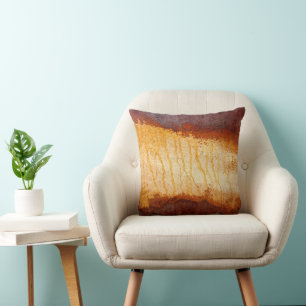 Rusty Corrosion Abstract Design Throw Pillow