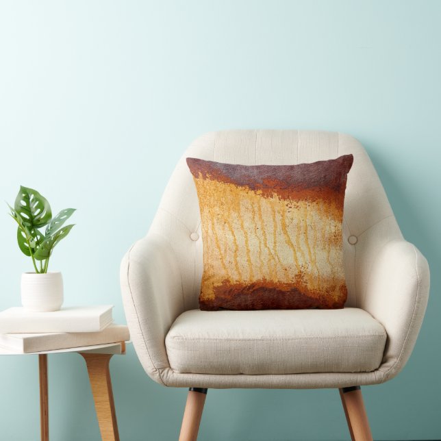 Rusty Corrosion Abstract Design Throw Pillow (Chair)
