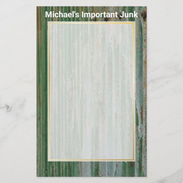 Rusty Corrugated Iron Scrapbook Paper (Front)