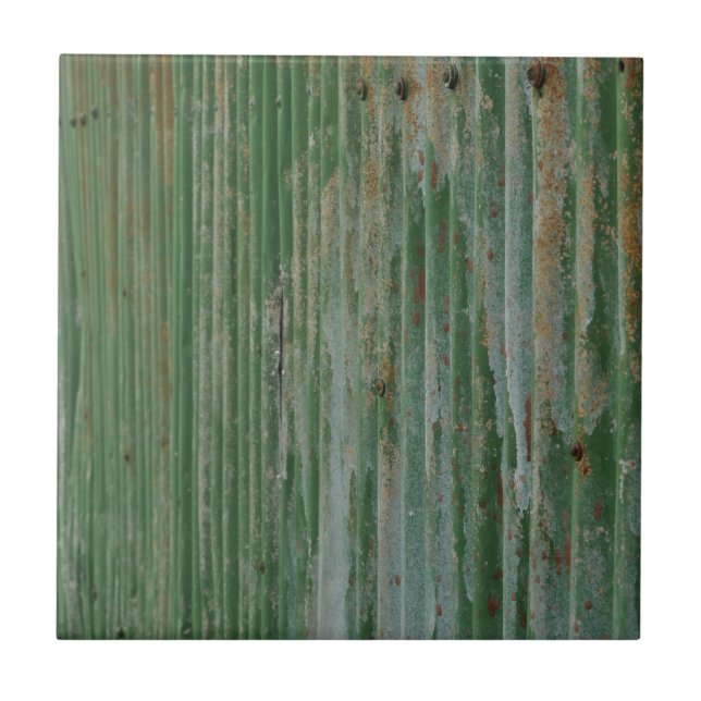 Rusty corrugated iron tile (Front)
