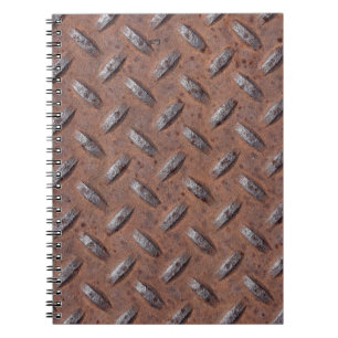 Rusty Diamond Plate Pattern Notebook