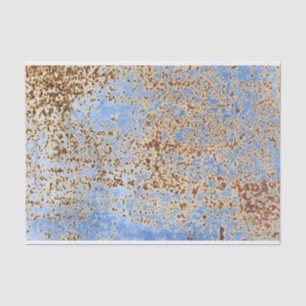 Rusty Distressed Grunge Blue Paint Urban DIY Decor Tissue Paper