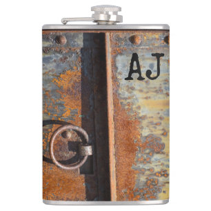 Rusty Door Custom Monogram Hip Flask