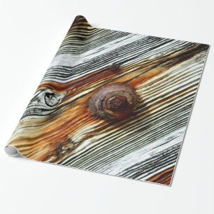 rusty driftwood dock boards wrapping paper