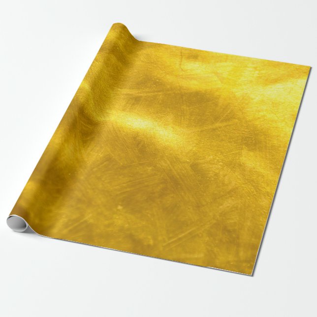 Rusty Gold Glitter - Shiny Luxury Golden Texture Wrapping Paper (Unrolled)