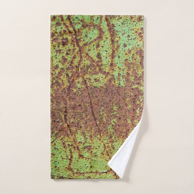 Rusty green looking hand towel (Hand Towel)