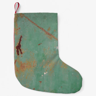 Rusty green weathered textured metal urban panel t small christmas stocking