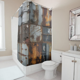Rusty Grunge Metal Shower Curtain