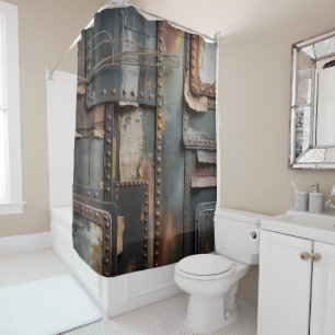 Rusty Grunge Metal Shower Curtain