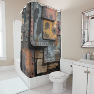 Rusty Grunge Metal Shower Curtain