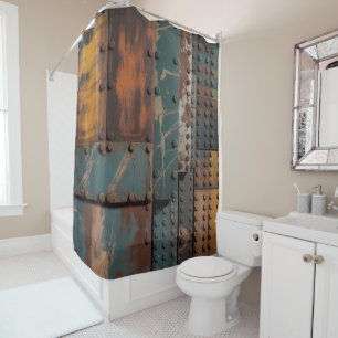 Rusty Grunge Metal Shower Curtain