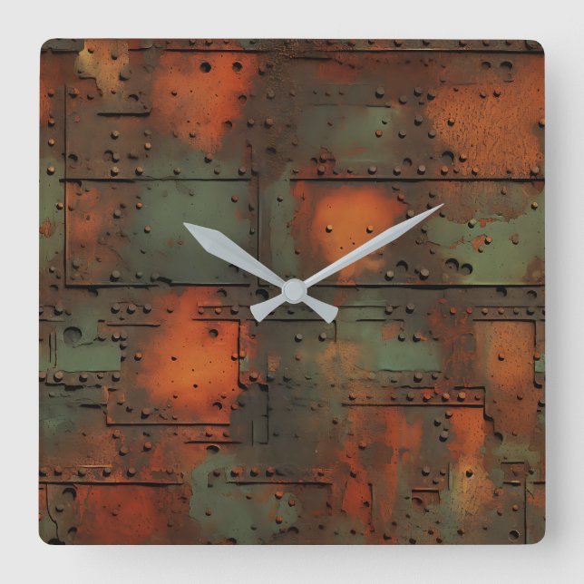 Rusty Iron Wall Clock (Front)