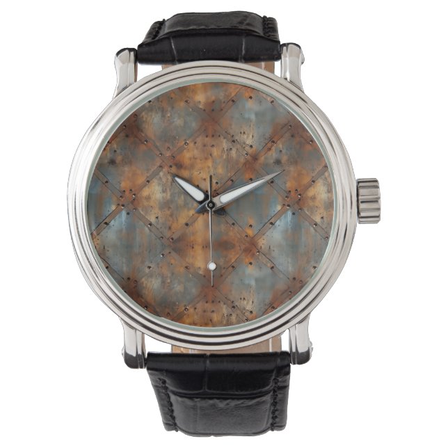 Rusty Iron Wall Clock Watch (Front)