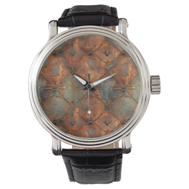 Rusty Iron Wall Clock Watch (Front)