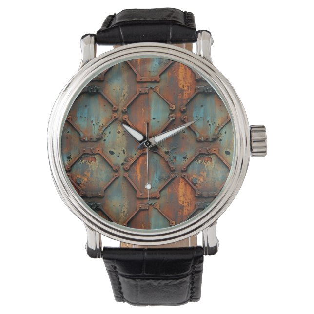 Rusty Iron Wall Clock Watch (Front)