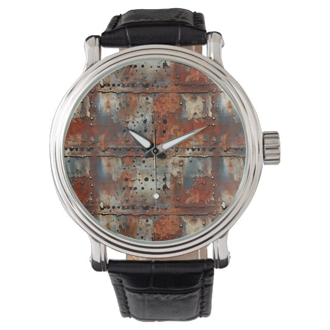Rusty Iron Wall Clock Watch (Front)