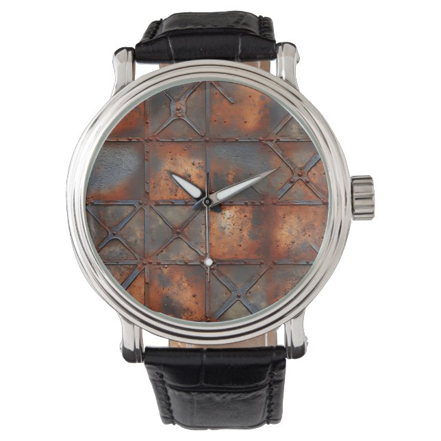 Rusty Iron Wall Clock Watch (Front)