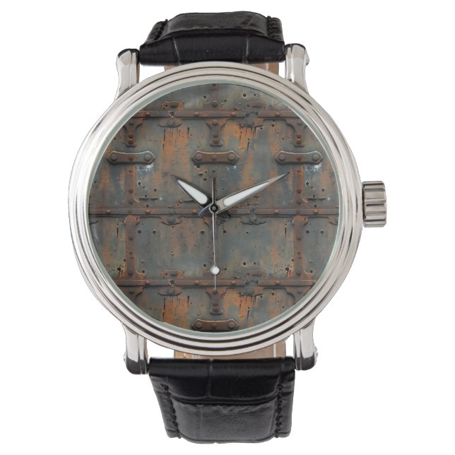 Rusty Iron Wall Clock Watch (Front)