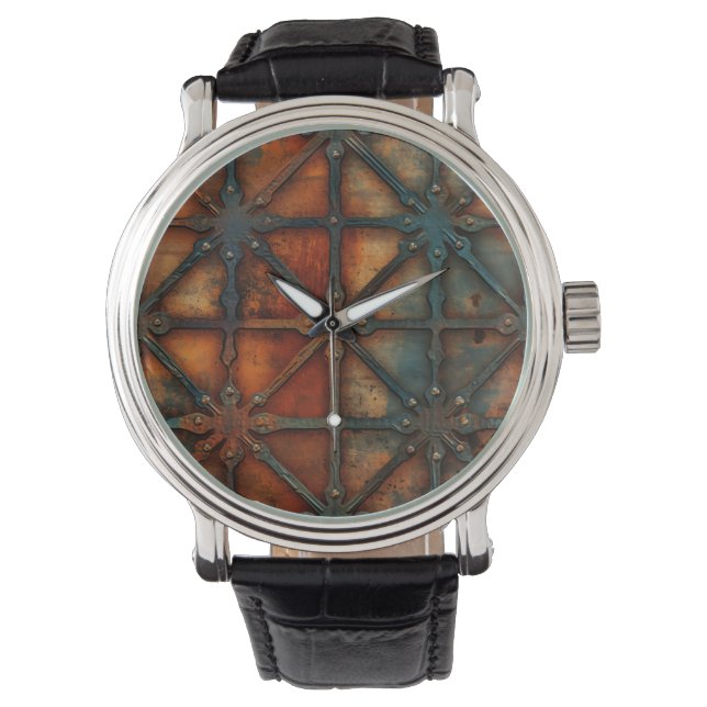 Rusty Iron Wall Clock Watch (Front)