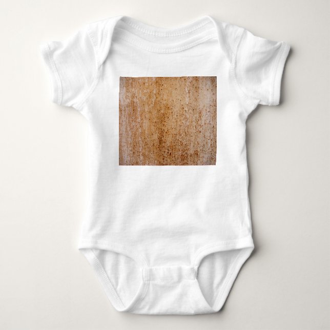 Rusty iron wall, texture detail. baby bodysuit (Front)