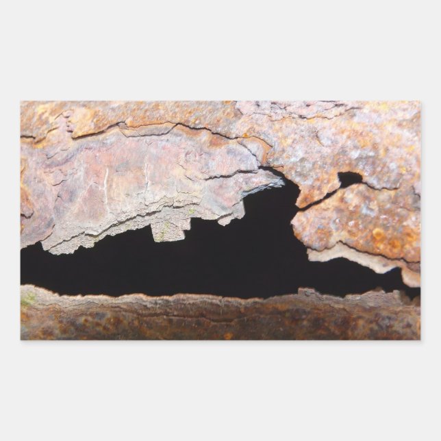 Rusty Junk Pipe Textured Rust Sticker (Front)