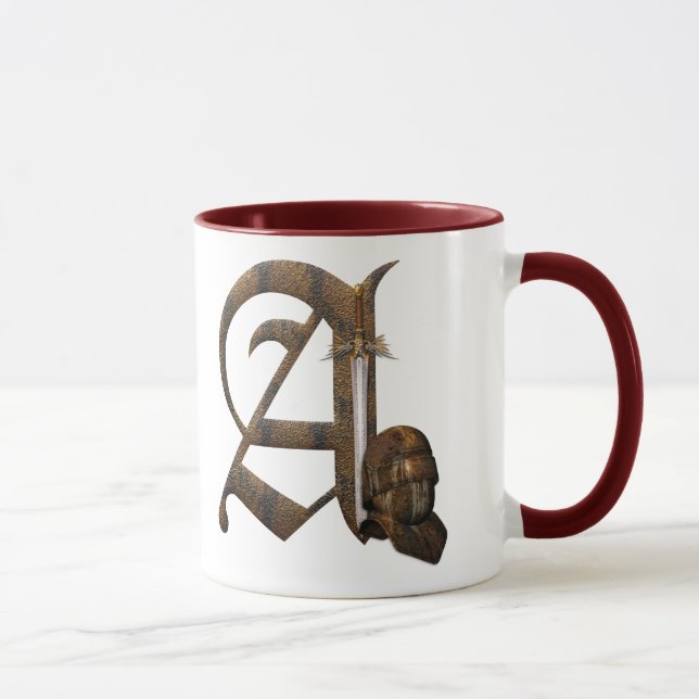 Rusty Knights Initial A Mug (Right)