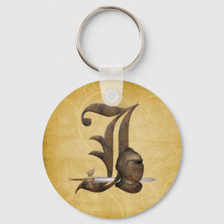 Rusty Knights Initial J Keychain